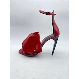 Saint Laurent-SAINT LAURENT  Sandals T.eu 38 Patent leather-Red