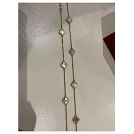 Van Cleef & Arpels-Alhambra lange Halskette 11 Gelbgold-Muster-Gelb