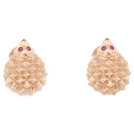 NOVE ORECCHINI BOUCHERON HANS THE HEDGEHOG ORO ROSA 18ORECCHINI K D'oro