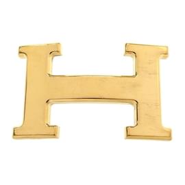 Hermès-HERMES H CONSTANCE BELT BUCKLE 32MM GOLDEN METAL GOLDEN BUCKLE BELT-Golden
