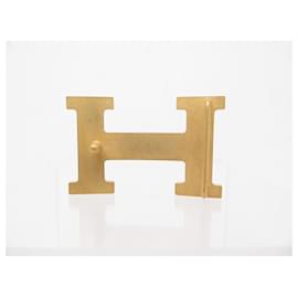 Hermès-HERMES H CONSTANCE BELT BUCKLE 32MM GOLDEN METAL GOLDEN BUCKLE BELT-Golden