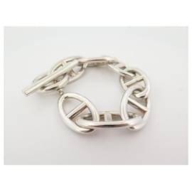 Autre Marque-ANCHOR CHAIN MESH BRACELET 17CM SOLID SILVER 925 111GR SILVER STERLING-Silvery