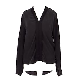 Sandro-Wrap blouse-Black