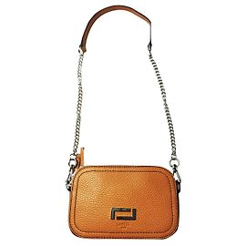 Bolsa camera Lancel em couro marrom camel Marrom Castanho claro Caramelo Hardware prateado