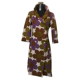 Céline Linen Flower Pattern Coat Size 38 Multiple colors