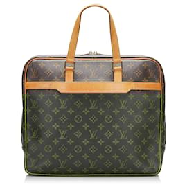 Louis Vuitton-Louis Vuitton Brown Monogram Porte-Documents Pegase-Brown
