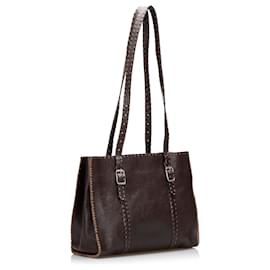 Fendi-Sac à bandoulière Fendi Selleria marron-Marron,Marron foncé