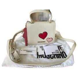 Love Moschino-Handbags-Red,Eggshell