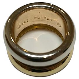 Anel POIRAY modelo “Symbol” Três Ouros 18K Rosa Branco Dourado