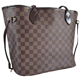 Louis Vuitton-Louis Vuitton Neverfull MM damier ebene shoulderbag tote canvas vintage-Brown