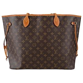 Louis Vuitton-Louis Vuitton Neverfull GM sac à bandoulière monogramme cabas toile vintage-Marron,Marron clair,Marron foncé