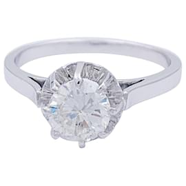 inconnue-Bague solitaire diamant.-Autre