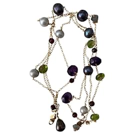 Autre Marque-Long necklace-Multiple colors