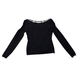 Blumarine-Black sweater BLUMARINE notched back 40 IT-Black