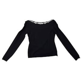 Pull noir BLUMARINE dos échancré 40 IT Noir