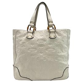 Gucci Sac à main Cabas Bambou Détails Blanc