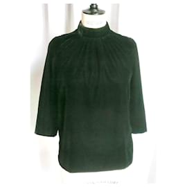 Claudie Pierlot-CLAUDIE PIERLOT Top in velluto come nuovo T34-Nero