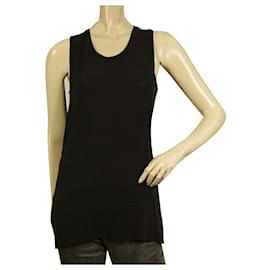 Neil Barrett-Neil Barrett Black Long Length Sleeveless Style Tank T-Shirt Top Size S-Black