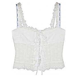 Top Chloé in cotone sangallo bianco Bianco