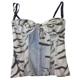Just Cavalli Corset bodice Cavalli S Blue Navy blue Light blue