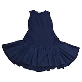 Kenzo-Kenzo Kleid im Tänzerstil mit offenem Rücken-Marineblau