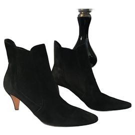Miu Miu SMALL HEEL ANKLE BOOTS Ebony