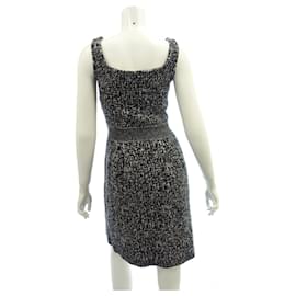 Christian Dior-***Christian Dior Sleeveless Knit Tweed Dress-Black