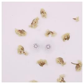 Autre Marque-Boucles d'oreilles or blanc 750%o pavage de diamants-Bijouterie argentée