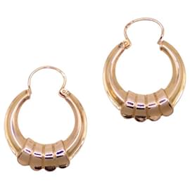 Autre Marque-Rose gold hoop earrings 750%O-Gold hardware