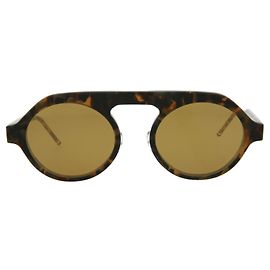 Thom Browne Oval-Frame Acetate Sunglasses Brown