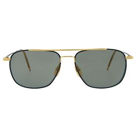 Thom Browne Aviator-Style Metal Sunglasses Blue