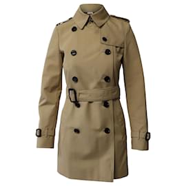 Burberry-Burberry Trench Coat Curto Heritage em Poliéster Bege-Bege