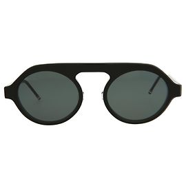 Thom Browne Oval-Frame Acetate Sunglasses Black