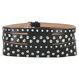 Alexander Mcqueen-Alexander McQueen Studded Multi-Strap Belt-Black
