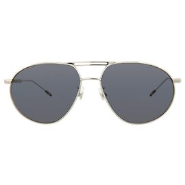 Montblanc Aviator-Style Metal Sunglasses Silvery Metallic