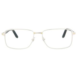 Cartier Square-Frame Metal Optical Frames Silvery Metallic