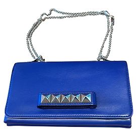 Bolsa Valentino Garavani Rockstud de couro azul Azul