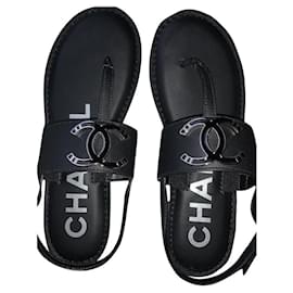 Chanel-Sandals-Black