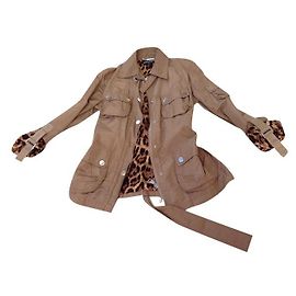 Parka Dolce & Gabbana Kaki Imprimé léopard