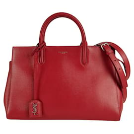 Yves Saint Laurent-Saint Laurent Sac de Jour shoulder bag in red leather-Red