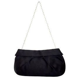 Pochette en satin noir Gina London Noir