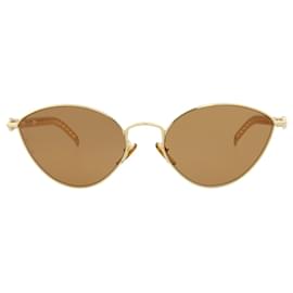 Gucci-Óculos de sol com armação de metal Gucci Cat Eye-Dourado,Metálico