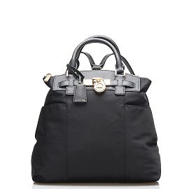 Michael Kors Nylon Top Handle Backpack Black