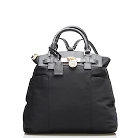 Michael Kors-Nylon Top Handle Backpack-Black