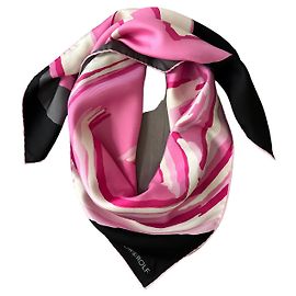 Viktor & Rolf Founard de seda com logo estampado Multicor