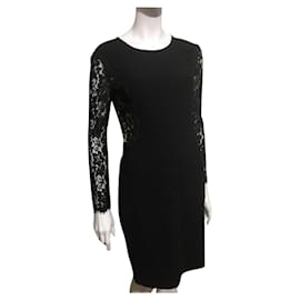 Diane Von Furstenberg-DvF India lace illusion dress-Black