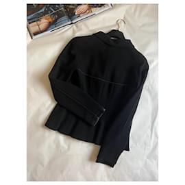 Chanel-Veste tweed noire-Noir
