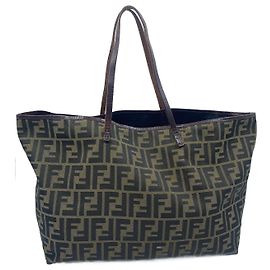Cabas Fendi en toile marron Marron