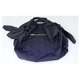 Comme Des Garcons borsa ballon laterale con lacci Blu navy