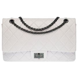 Bolsa Chanel 2.55 em couro branco - 1213131000 Branco